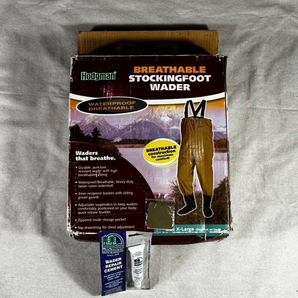 Hodgman Lakestream Lite Breathable Neoprene Nylon Chest Waders Mens Size XL NEW